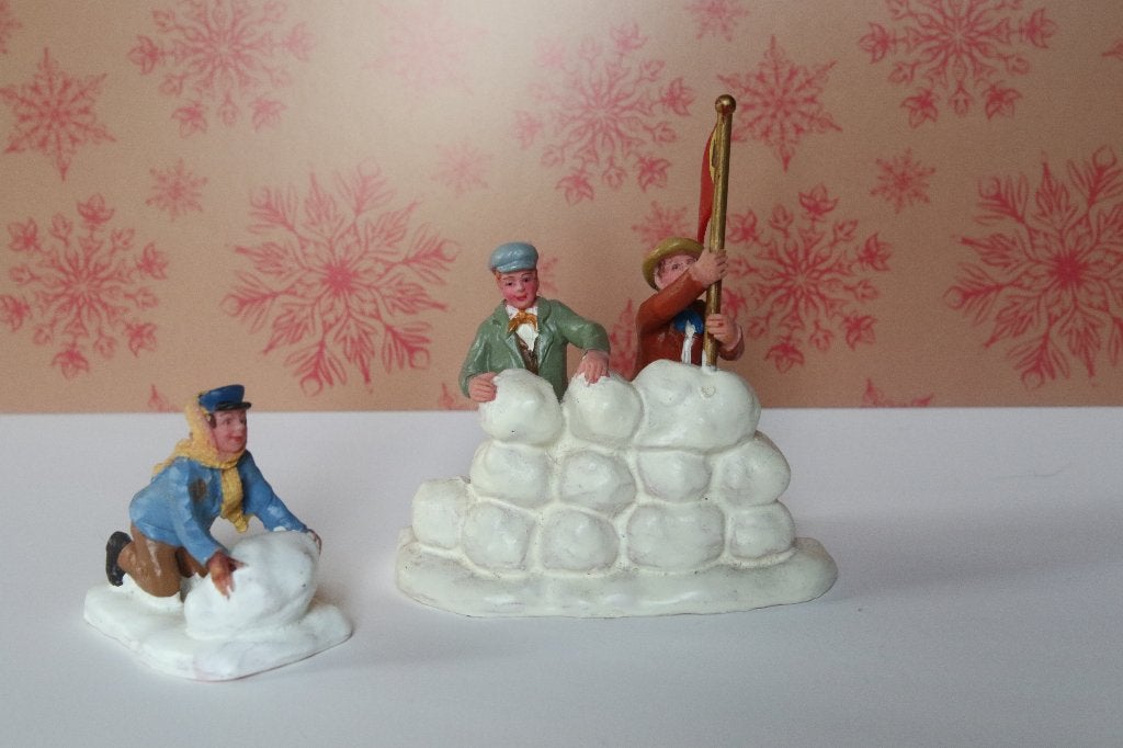 2 delig setje Lemax sneeuwfort Kerstdorp, Ophalen of Verzenden, Gebruikt