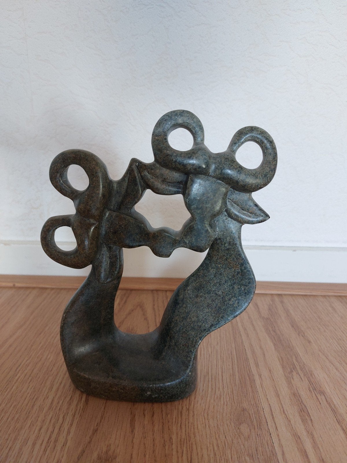 Uniek handgemaakt buffelbeeld van zacht natuursteen, Verzenden, 20 - 50 cm, Steen of Keramiek, Beeld
