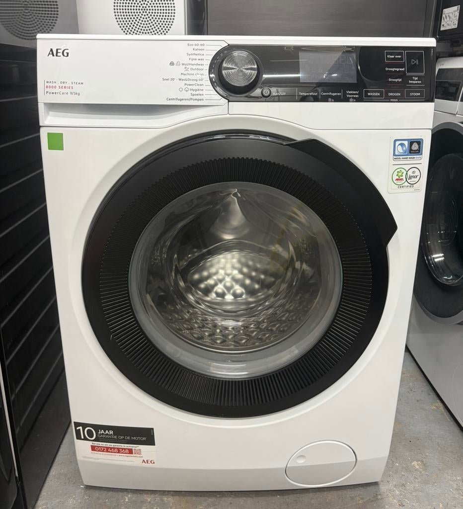 AEG Was-droogcombinatie 9/5KG 1600 toeren LWR8596, 8 tot 10 kg, Ophalen of Verzenden, Zo goed als nieuw, 85 tot 90 cm
