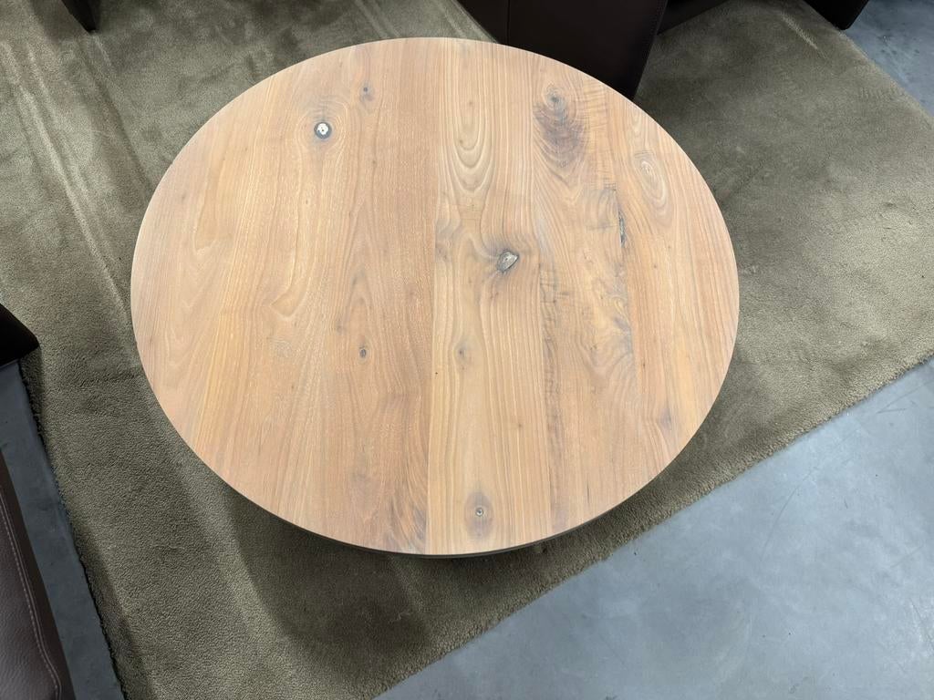 Showmodel Bert Plantagie Fuse Salontafel Noten Hout D90, 100 tot 150 cm, Zo goed als nieuw, Minder dan 50 cm, Bert Plantagie