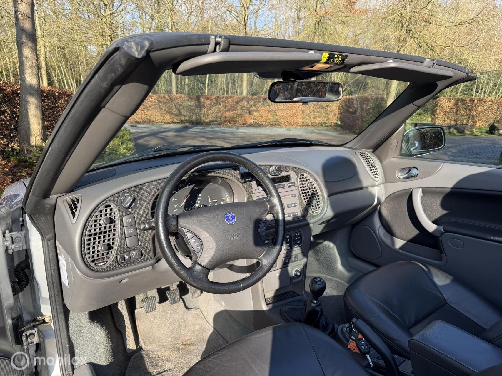 Saab 9-3 Cabrio 2.0t Anniversary / Youngtimer / Leder / NAP/, Auto's, Saab, Voorwielaandrijving, Gebruikt, Stoelverwarming, 4 cilinders