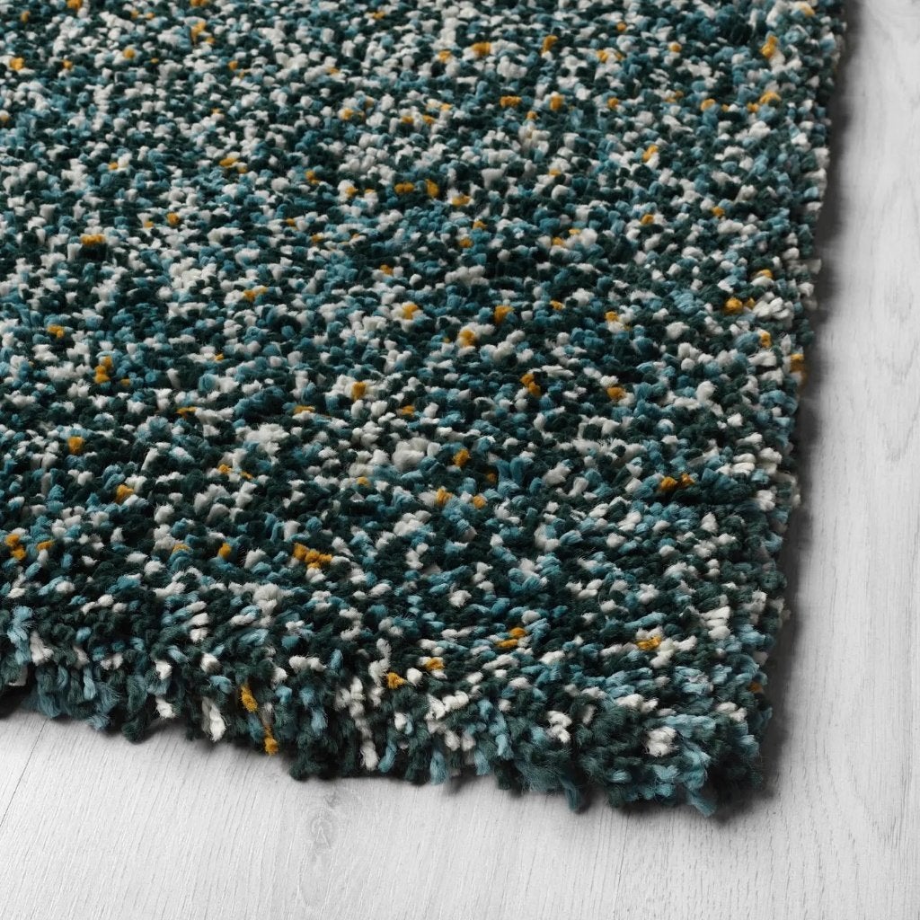 Ikea Vindum hoogpolig vloerkleed, 170x230 cm, blauw-groen, Ophalen, Hoogpolig, Groen, 150 tot 200 cm