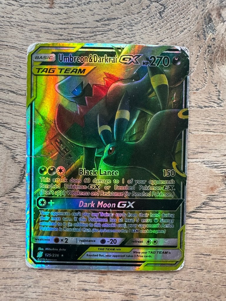 Umbreon& Darkai pokemon kaart, Ophalen of Verzenden, Zo goed als nieuw, Losse kaart