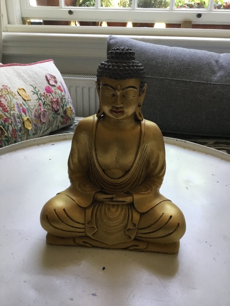 Buddha, 20 cm, Steen/keramiek, Ophalen of Verzenden, Zo goed als nieuw