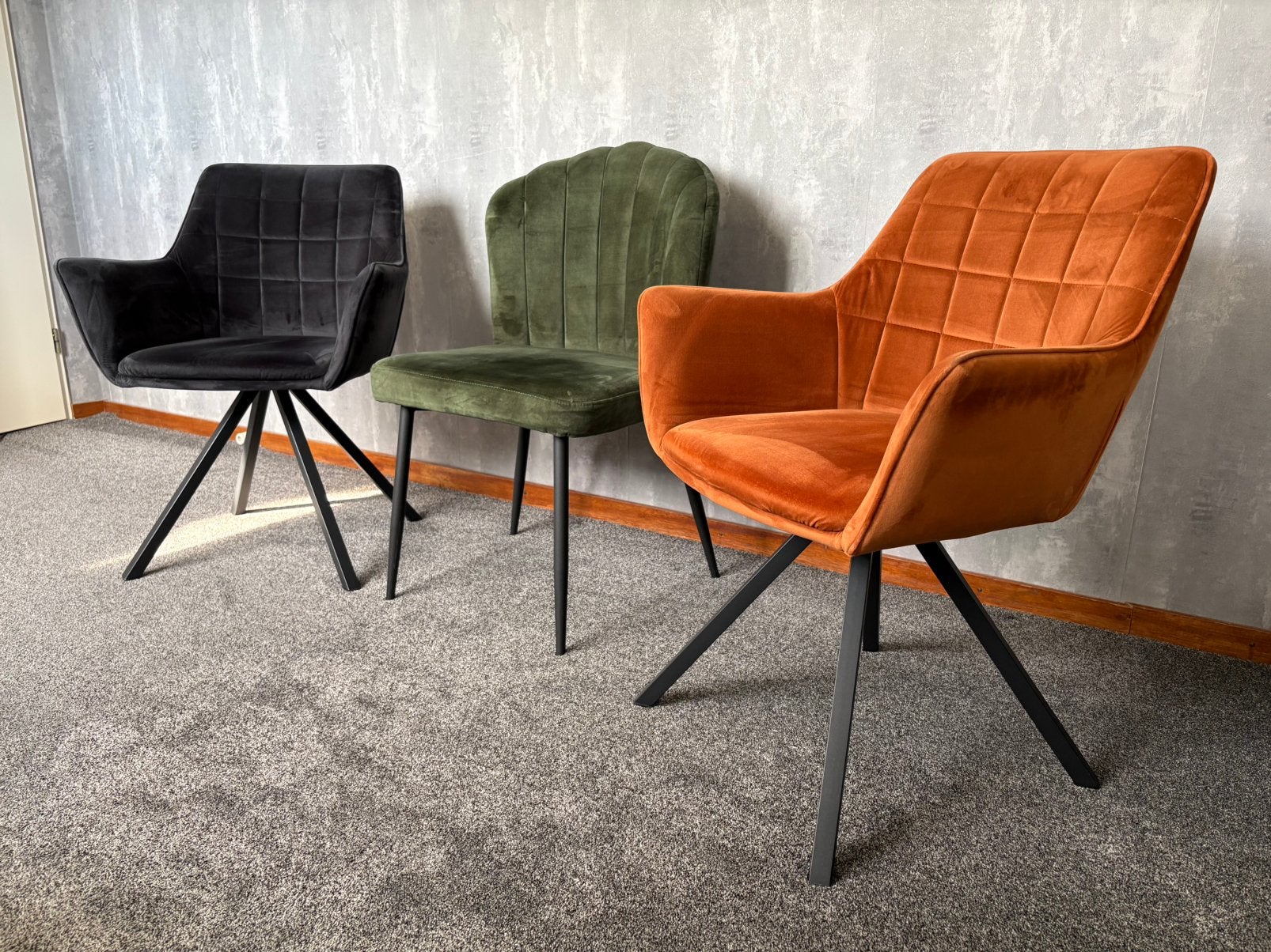 6 Eettafel stoelen, Gebruikt, Overige kleuren, Ophalen of Verzenden, Stof