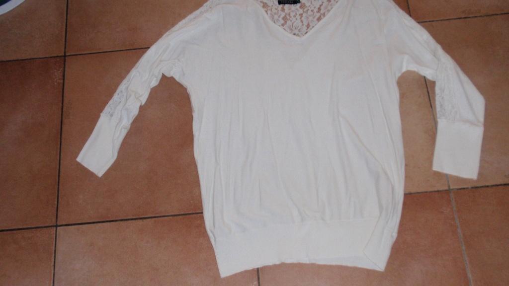 NIEUW Dames trui creme met kant pescara mt XL V hals viscose, Kleding | Dames, Beige, Maat 46/48 (XL) of groter, Pescara, Ophalen of Verzenden