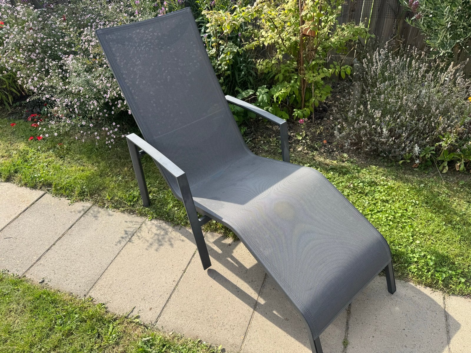 ligstoel tuinmeubel, Tuin en Terras, Ophalen, Gebruikt, Textileen
