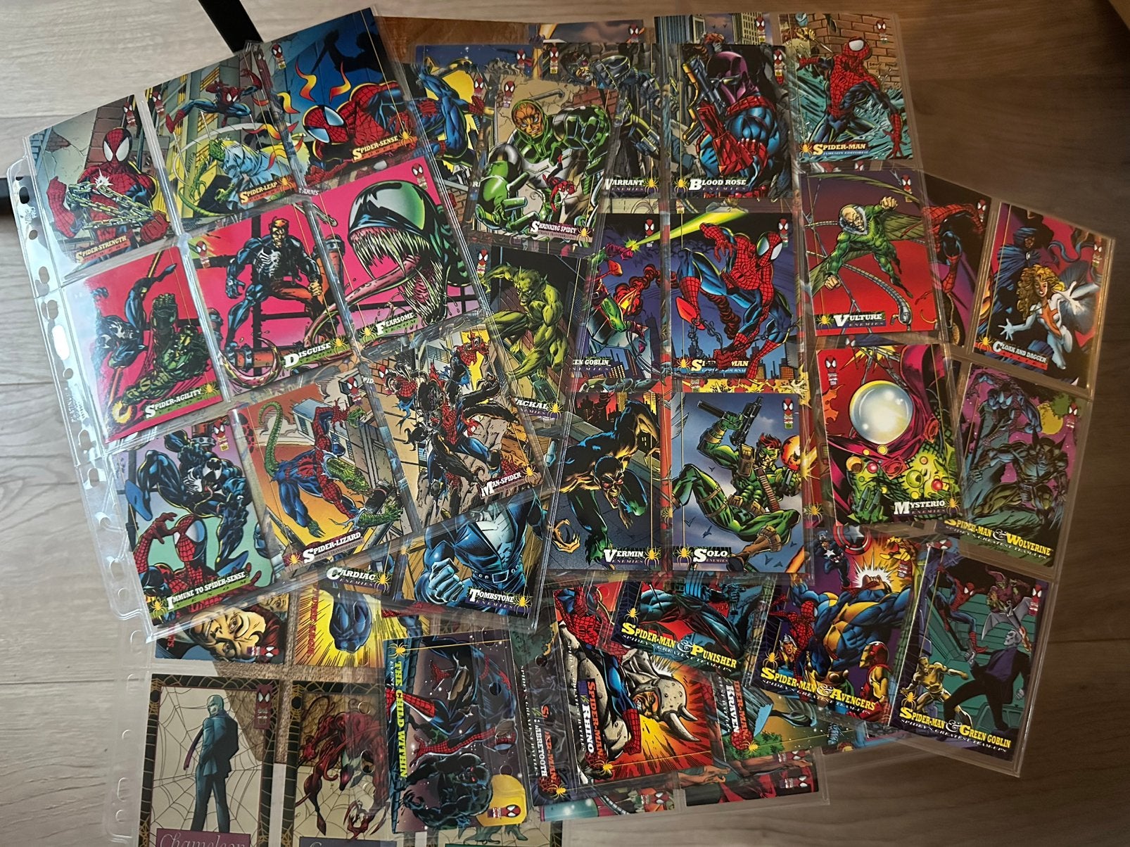 The Amazing Spider-Man 1st Edition 1994 Cards Kaarten, Ophalen of Verzenden, Gebruikt, Meerdere kaarten