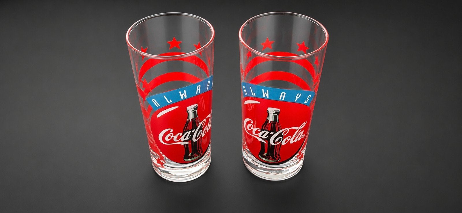 Set van 2 Coca-Cola glazen - 'Always Coca-Cola' design, Ophalen