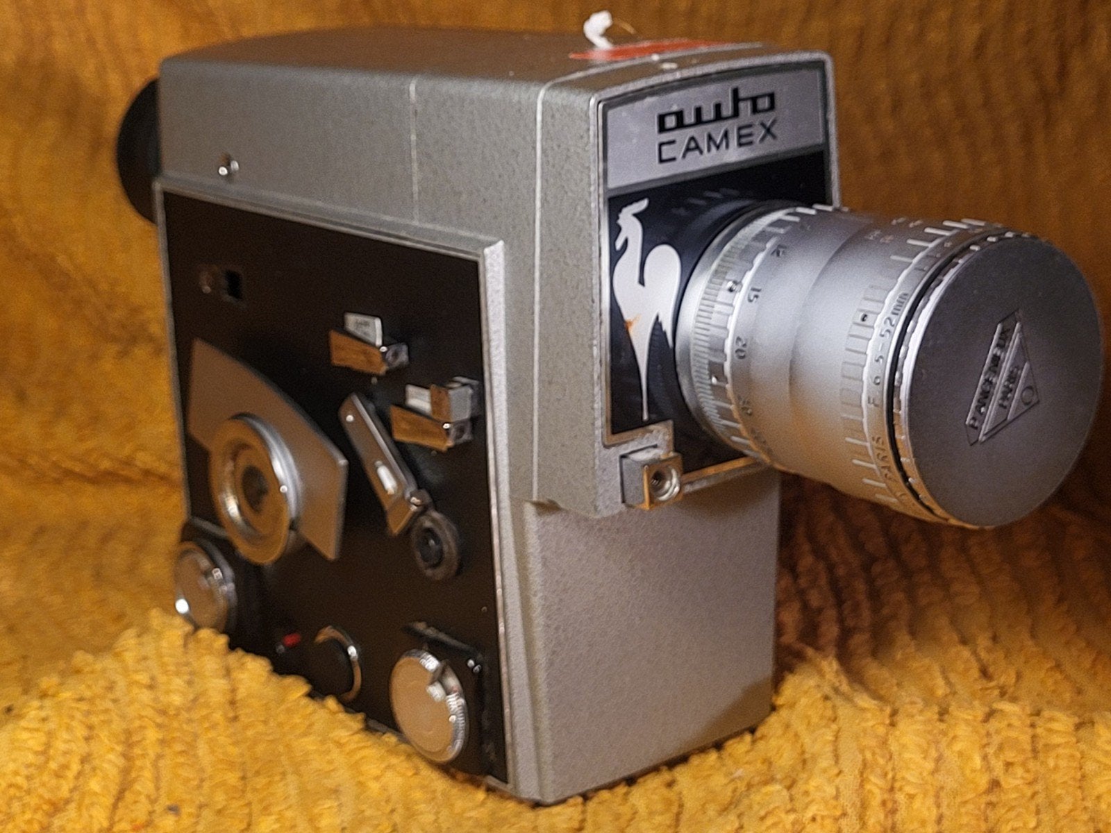 Vintage Auto Camex 8mm Filmcamera met Angenieux-Zoom, Ophalen of Verzenden, 8mm, Camera