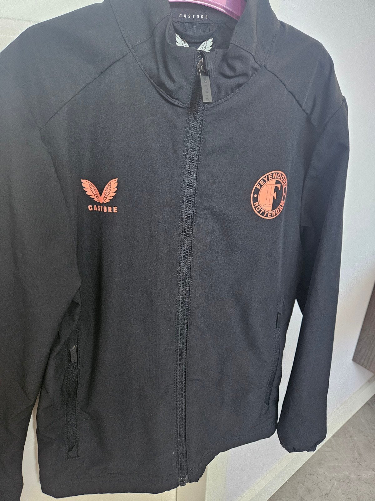 Castore Feyenoord Trainingsjack Zwart Maat 146, Castore, Zwart, Overige maten, Ophalen of Verzenden