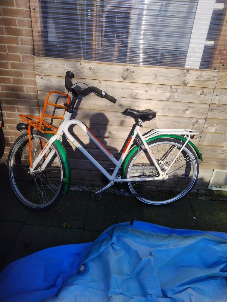 Batavus damesfiets met voordrager - Gebruikt, Ophalen, Versnellingen, Batavus, 53 tot 56 cm