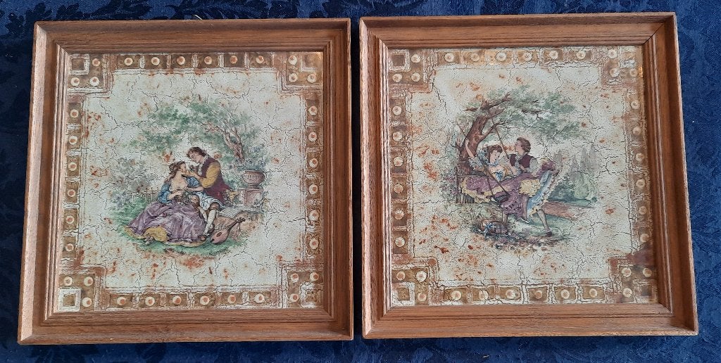 6 Keragres wandtegels. Made in Italy., Huis en Inrichting, 24 cm, Meerkleurig, Ophalen of Verzenden, Zo goed als nieuw