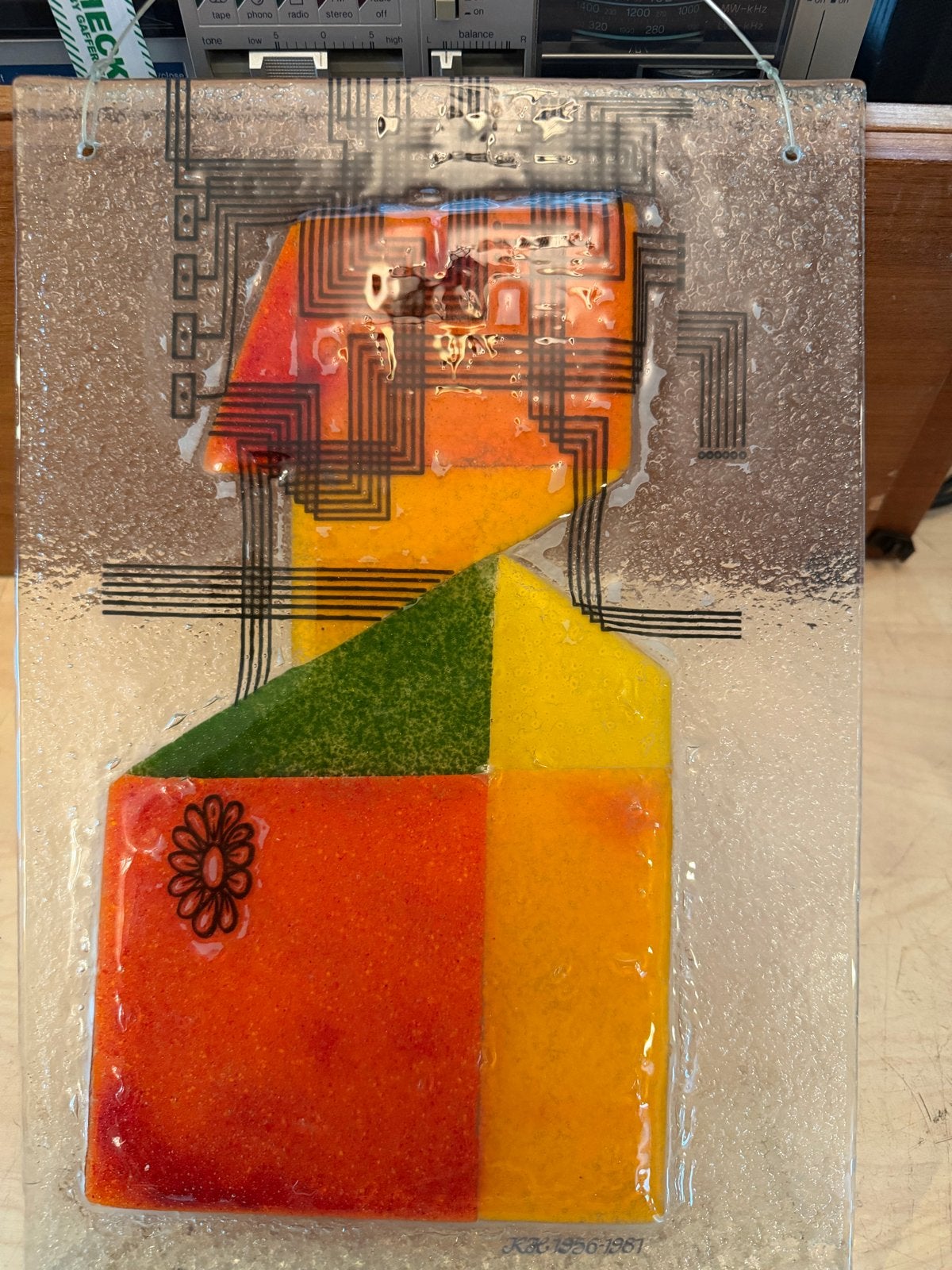Vintage Glaskunst van Kunstenaar Kok (1956-1987), Antiek en Kunst, Ophalen, Glas, Minder dan 20 cm, Handgemaakt
