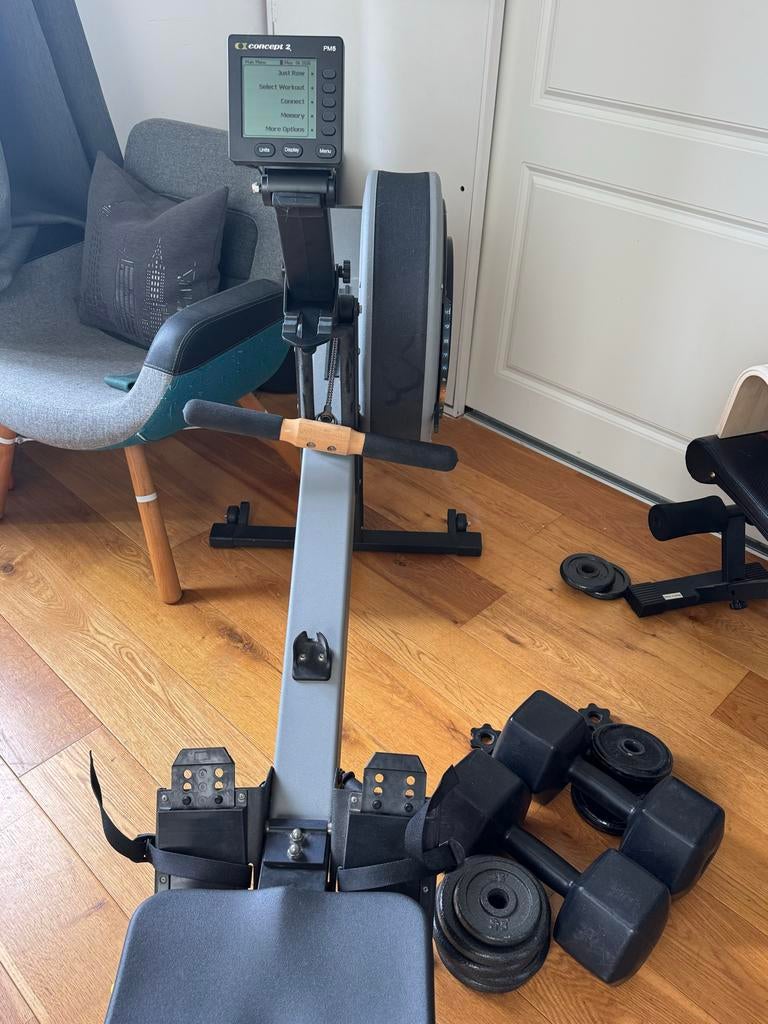 Concept2 Roeitrainer PM5 - Zo goed als nieuw, Ophalen, Armen, Zo goed als nieuw, Metaal