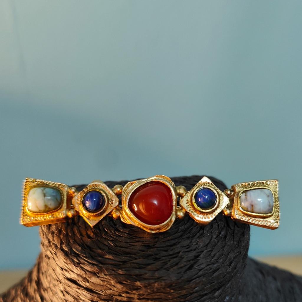 Nr 8. P&M Paris Broche met edelstenen, Sieraden, Tassen en Uiterlijk, Broches, Overige materialen, Gebruikt, Ophalen of Verzenden