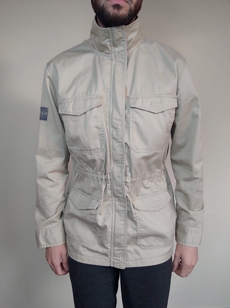 Vintage jas heren M - voor flesje wijn, Ophalen, Maat 48/50 (M), Gedragen, Atlas for men