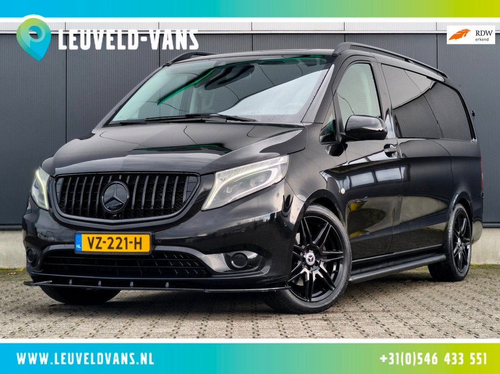 Mercedes-Benz Vito 119 CDI AUT DUBBELE CABINE LED CLIMATE CR, Auto's, Automaat, Gebruikt, 2500 kg, Zwart