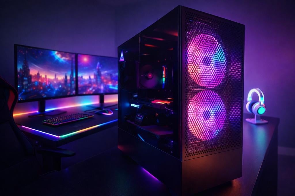 RGB GAME PC - RYZEN 9 - RTX 4070 super - 32GB - 1,5TB - W11, Kapoen PC Gaming, 32 GB, NZXT, AMD, NVIDIA, KFA2, CORSAIR, GIGABYTE, BE QUIET