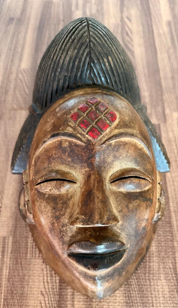 Authentiek Punu Masker uit Gabon - Afrikaanse Kunst, Ophalen of Verzenden