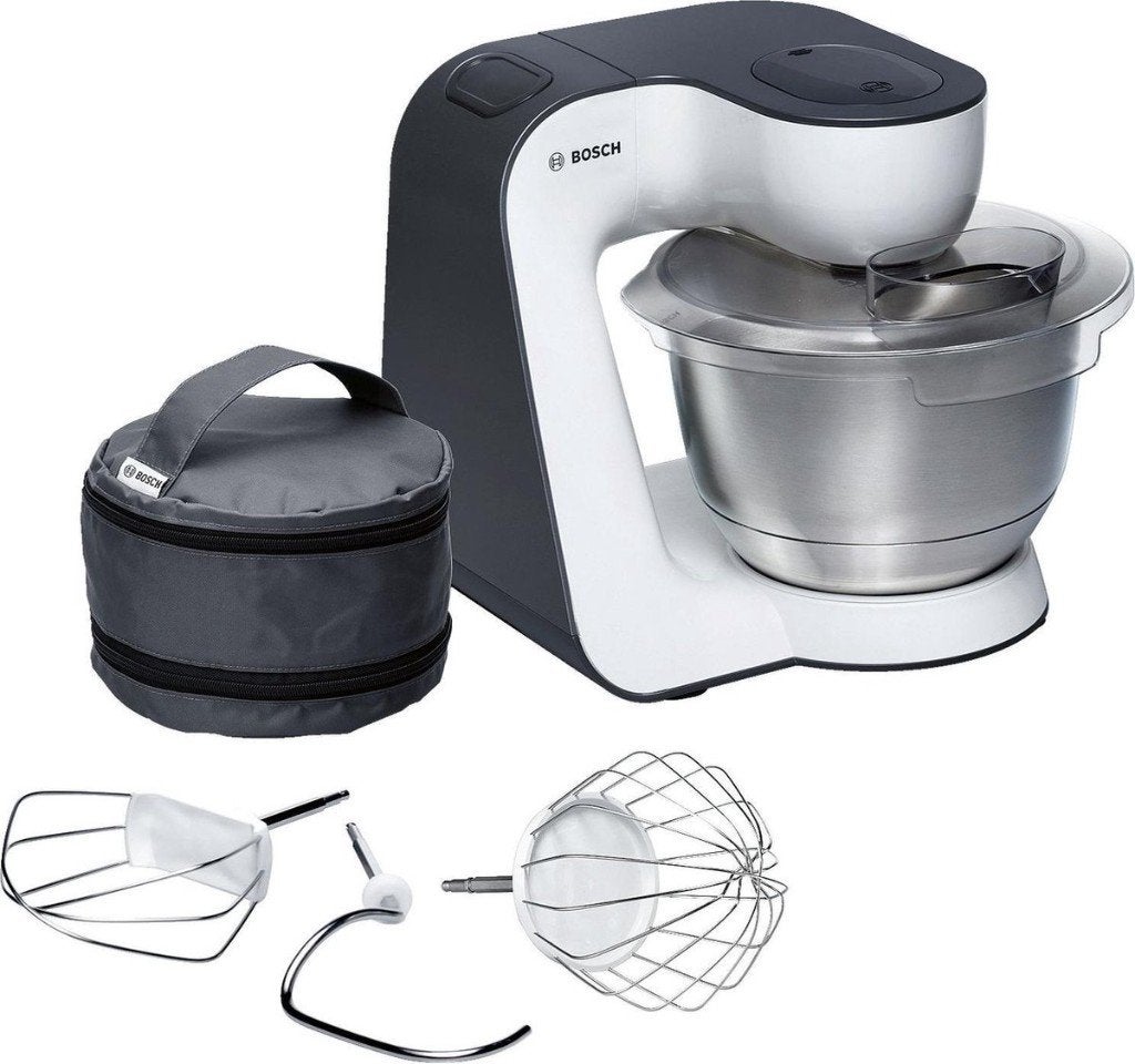 Bosch MUM5 keukenmachine met veel accesoires, Witgoed en Apparatuur, Keukenmixers, 3 tot 4 liter, Ophalen, Gebruikt, 3 snelheden of meer