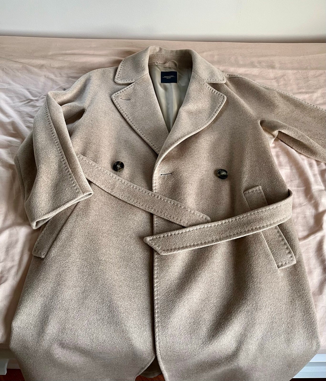 Weekend MaxMara Resina jas 100% wol beige oatmeal IT36, Ophalen of Verzenden, Zo goed als nieuw, Maat 34 (XS) of kleiner, Beige