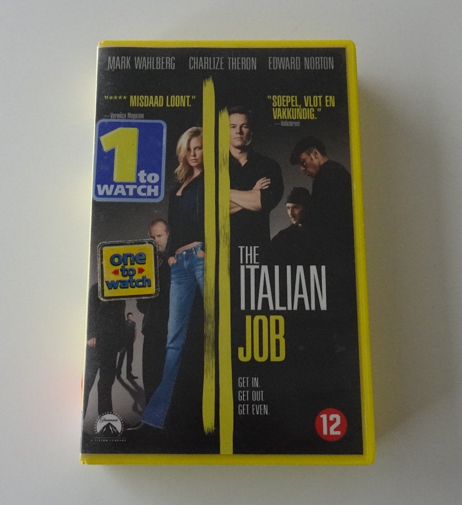 The Italian Job - Ex-Rental VHS 2003, Alle leeftijden, Ophalen, Zo goed als nieuw, Overige genres