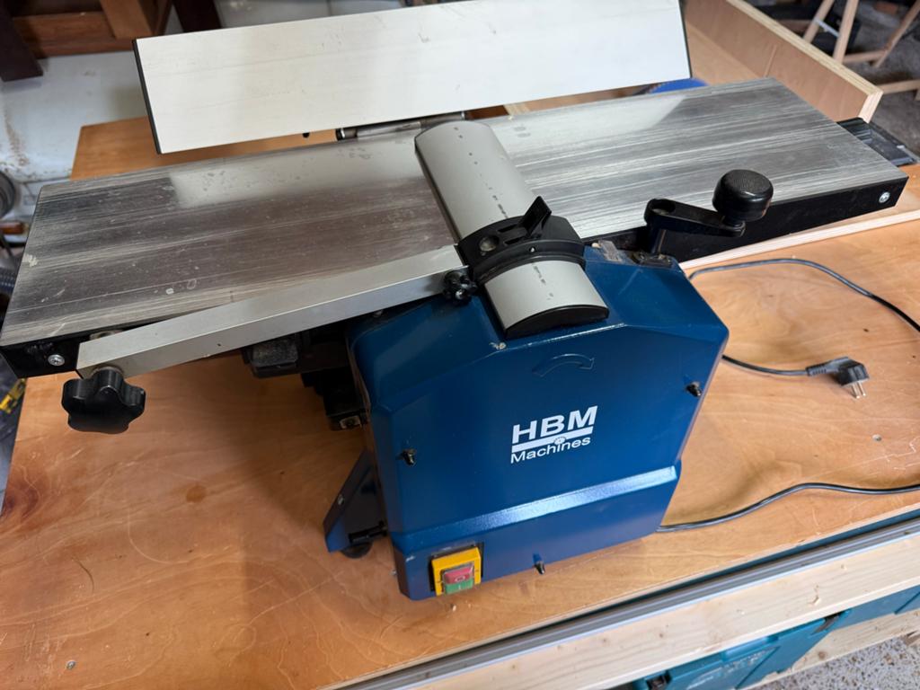 HBM 8" Vlak- en Vandiktebank - Krachtige Houtbewerking, Doe-het-zelf en Verbouw, Schaafmachines, Ophalen, Gebruikt, Elektrisch