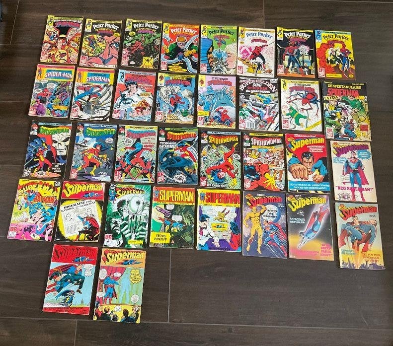 verzameling comics jaren 70/80 fantastic four spiderman enz., Meerdere comics, Ophalen of Verzenden, Gelezen, Amerika