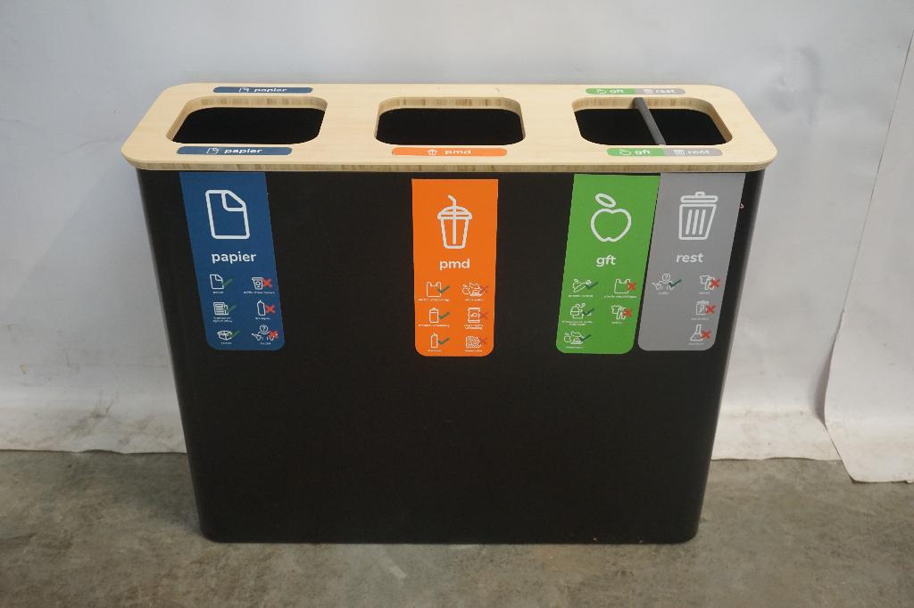 Binbin afvalbak prullenbak sorteerbak afval scheiden, Huis en Inrichting, Woonaccessoires | Prullenbakken, Gebruikt, Metaal, 75 cm of meer