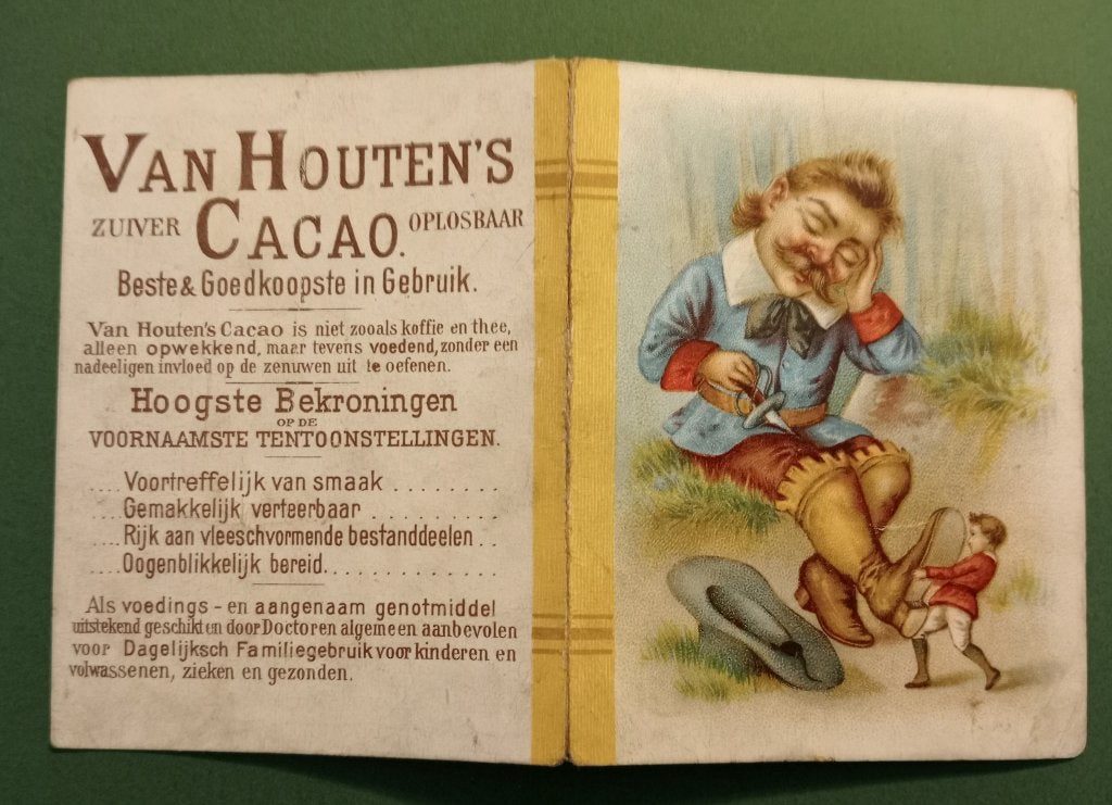 Van Houten Cacao  reclame boekje  1880/1890, Verzamelen, Ophalen of Verzenden, Zo goed als nieuw, Overige typen