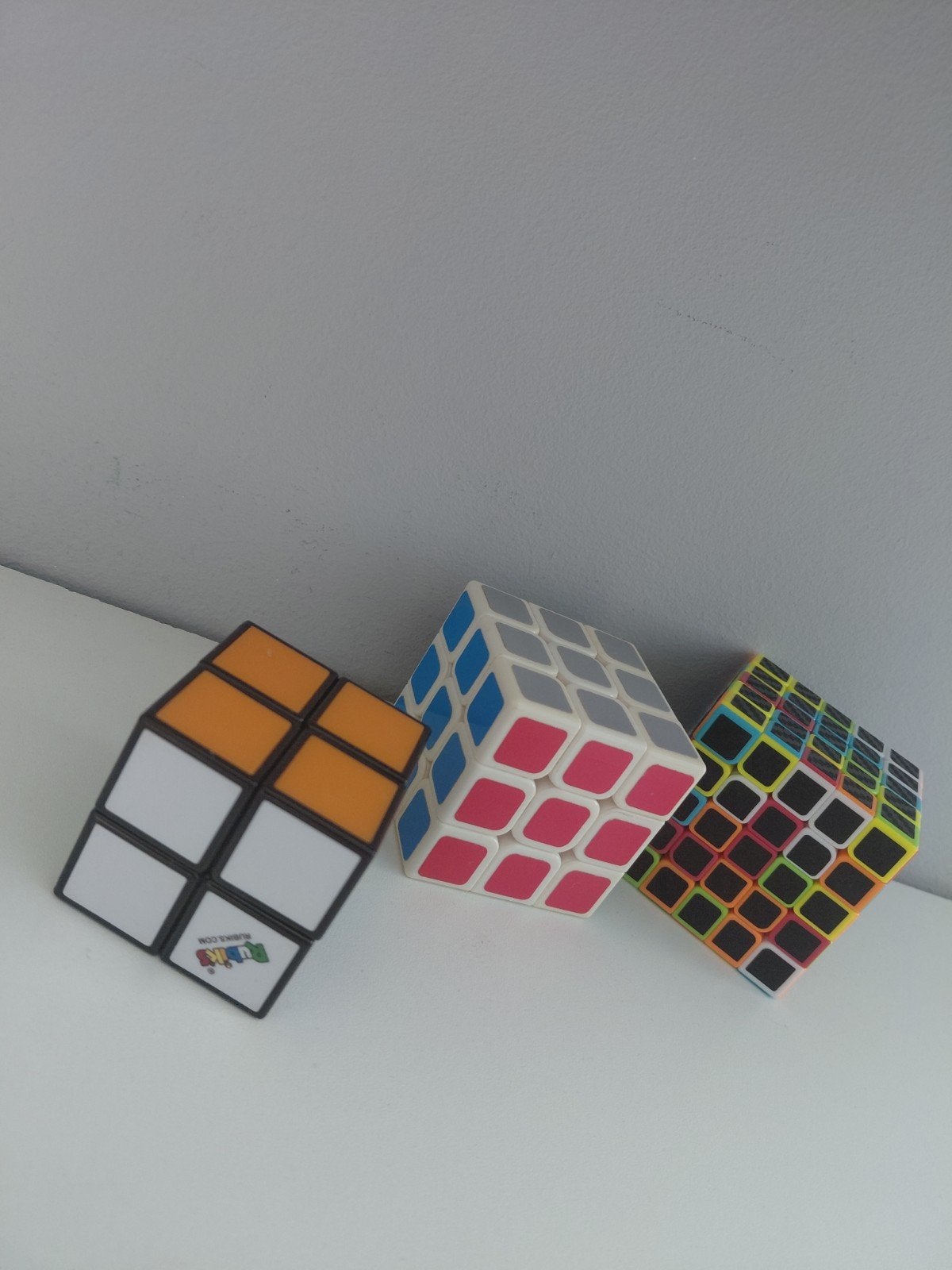 Rubik's Cube Set: 2x2x2, 3x3x3 en 5x5x5, Ophalen of Verzenden, Zo goed als nieuw, Jongen of Meisje