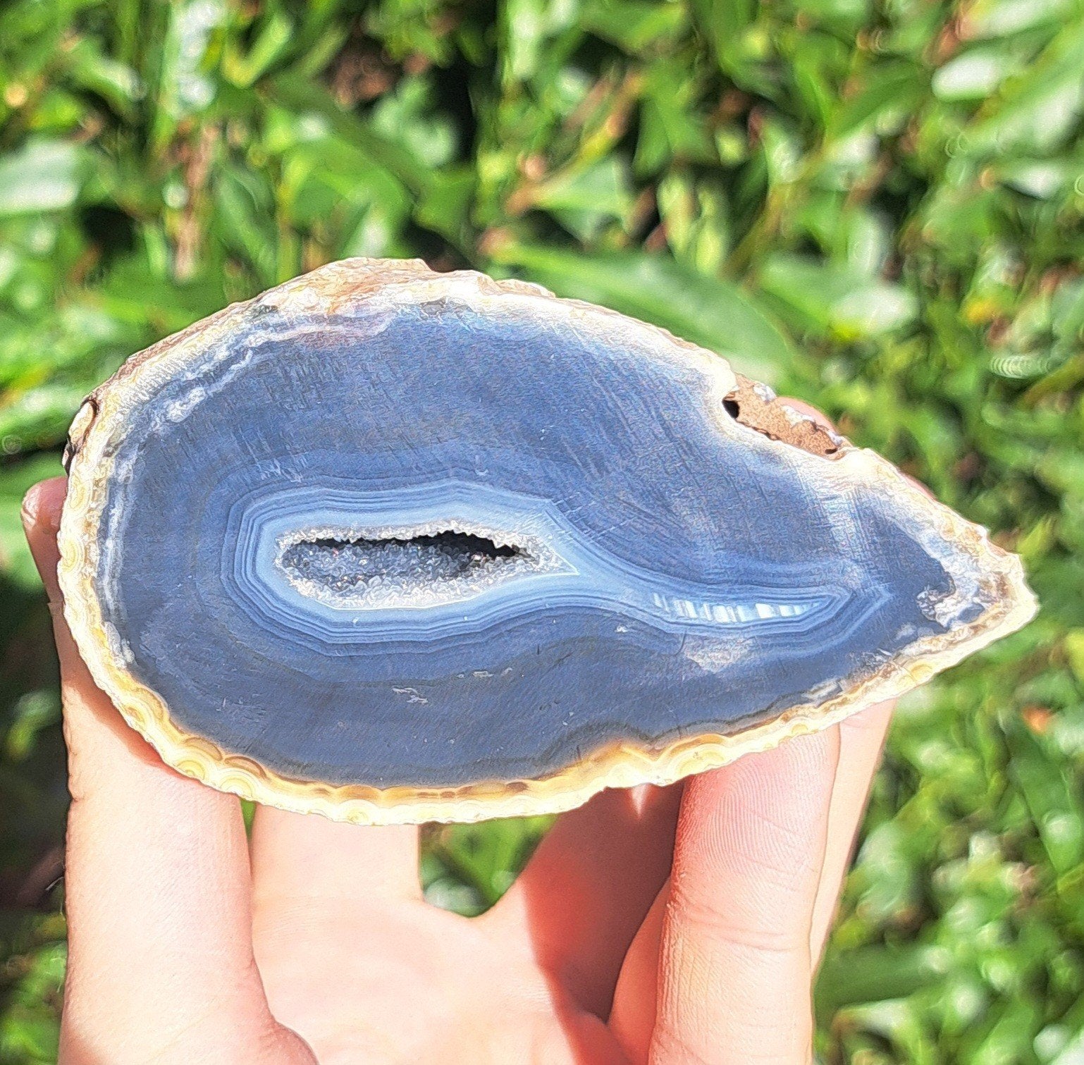 Natuurlijke Agaatgeode edelsteen verzameling natuursteen, Verzamelen, Ophalen of Verzenden