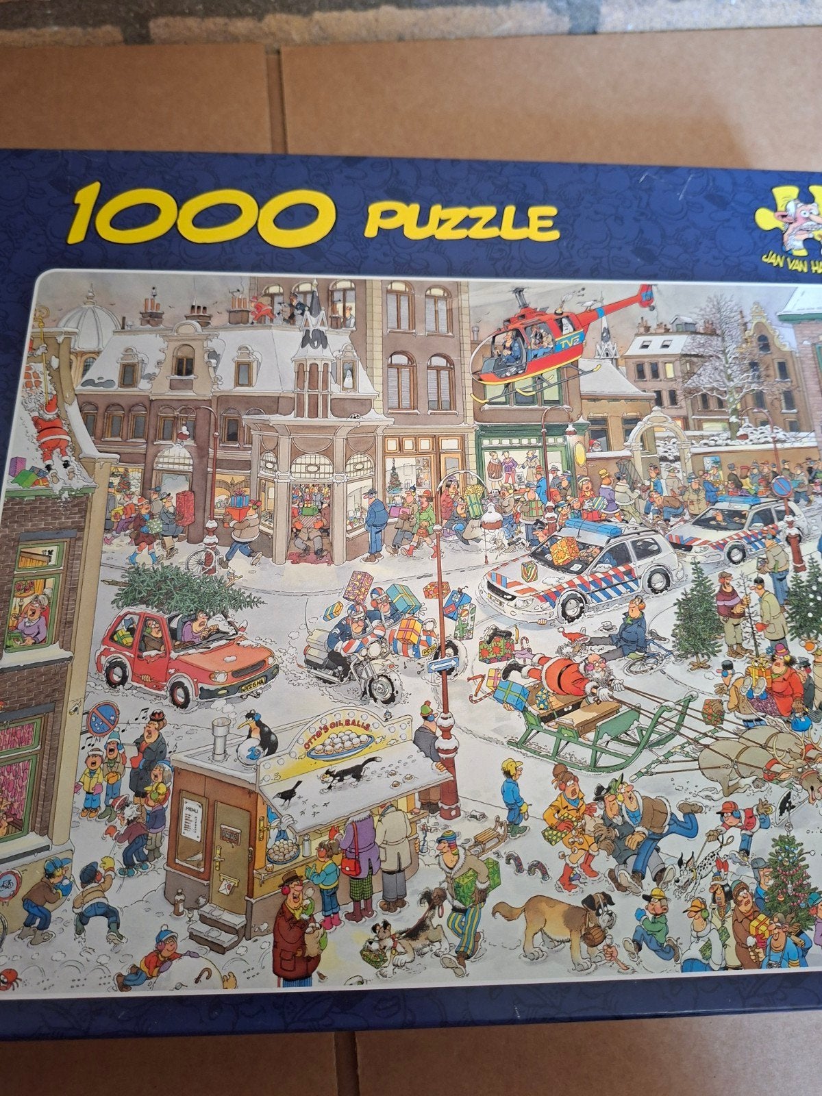 Jan van Haasteren Kerstpuzzel 1000 stukjes, Hobby en Vrije tijd, Denksport en Puzzels, Ophalen, 500 t/m 1500 stukjes, Gebruikt