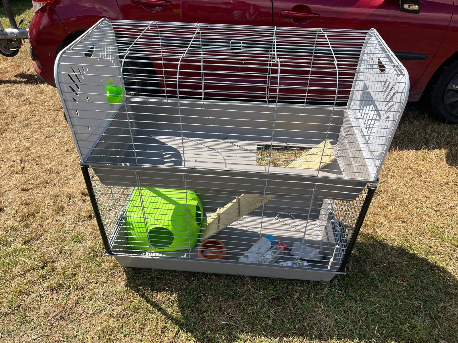 Konijnen/cavia/knaagdieren hok, Kooi, Gebruikt, 60 tot 90 cm, Minder dan 75 cm