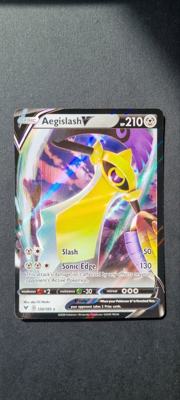 Aegislash V VIV 126/185 Good, Ophalen of Verzenden, Gebruikt, Losse kaart