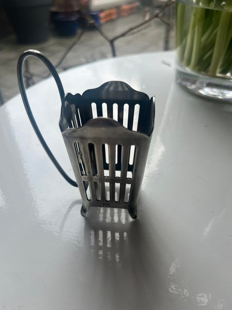 Vintage Maggi fleshouder – KENTUM – verzilverd – retro tafel, Antiek en Kunst, Ophalen of Verzenden, Zilver