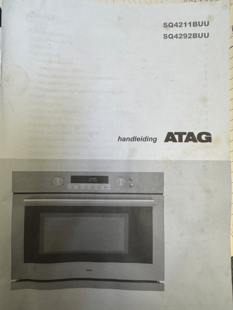Oven ATAG SQ4211BUU, Ophalen, Minder dan 45 cm, Gebruikt, Hete lucht