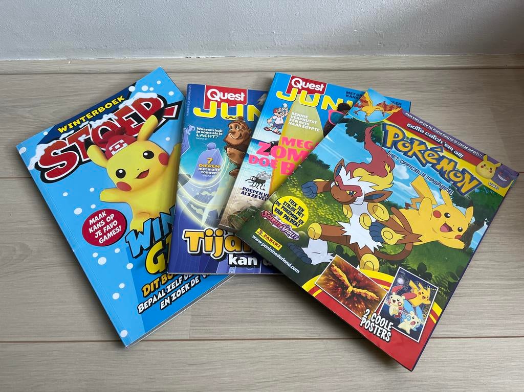 Leuke Kindertijdschriften: Pokémon, Quest Junior & Stoer!, Boeken, Ophalen of Verzenden, Gelezen, Overige typen
