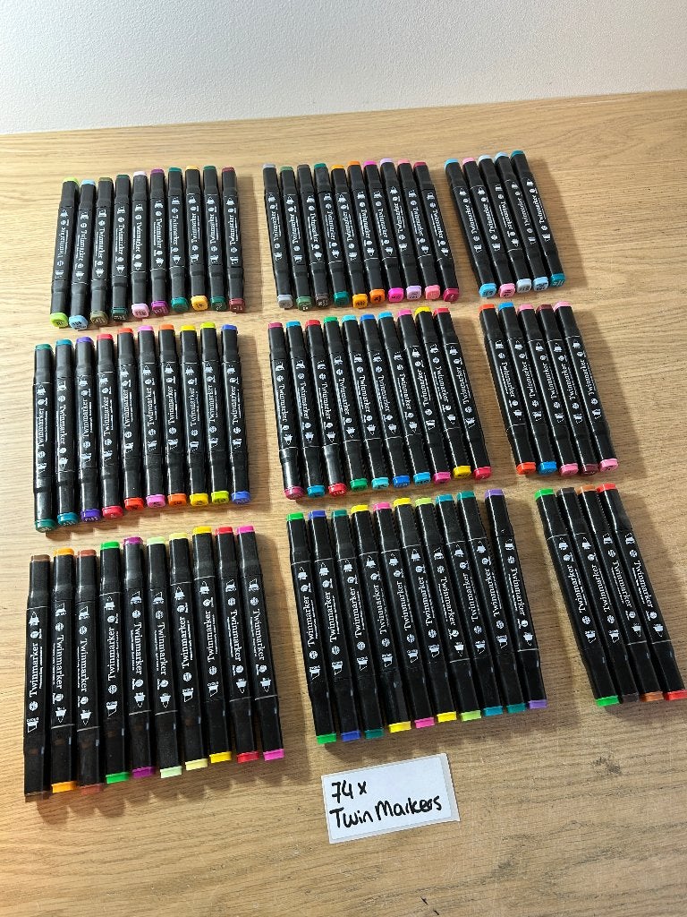 74x DecoTime Twinmarkers, Hobby en Vrije tijd, Ophalen of Verzenden, Zo goed als nieuw, Overige typen