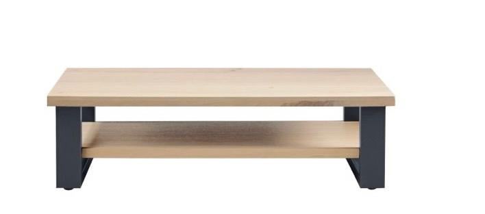 Prachtige Pronto Verato eikenhouten salontafel naturel grey, Ophalen, Eikenhout, 200 cm of meer, 50 tot 100 cm