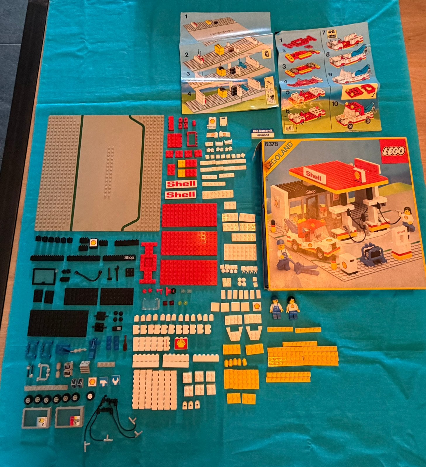 Lego 6378; Classic Town, Gas Station, Service Station, Lego, Ophalen of Verzenden, Complete set, Inclusief minifiguren