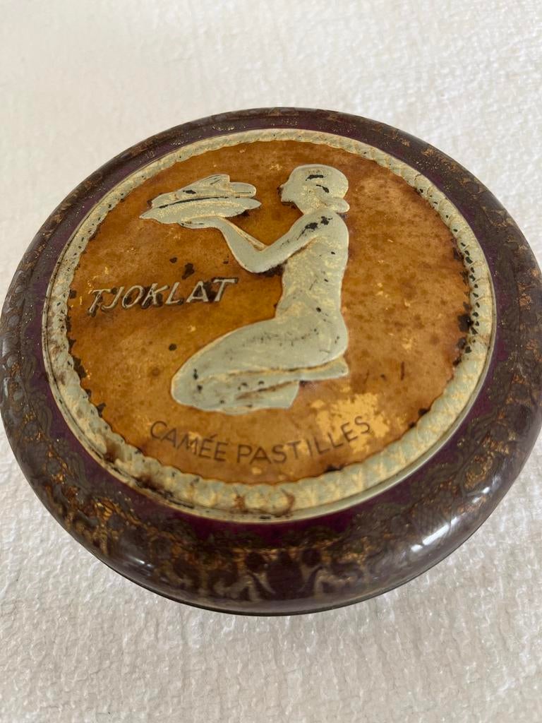 Vintage Tjoklat Camee Pastilles blikje - voor verzamelaar, Verzamelen, Blikken, Ophalen of Verzenden, Gebruikt, Overige, Overige merken