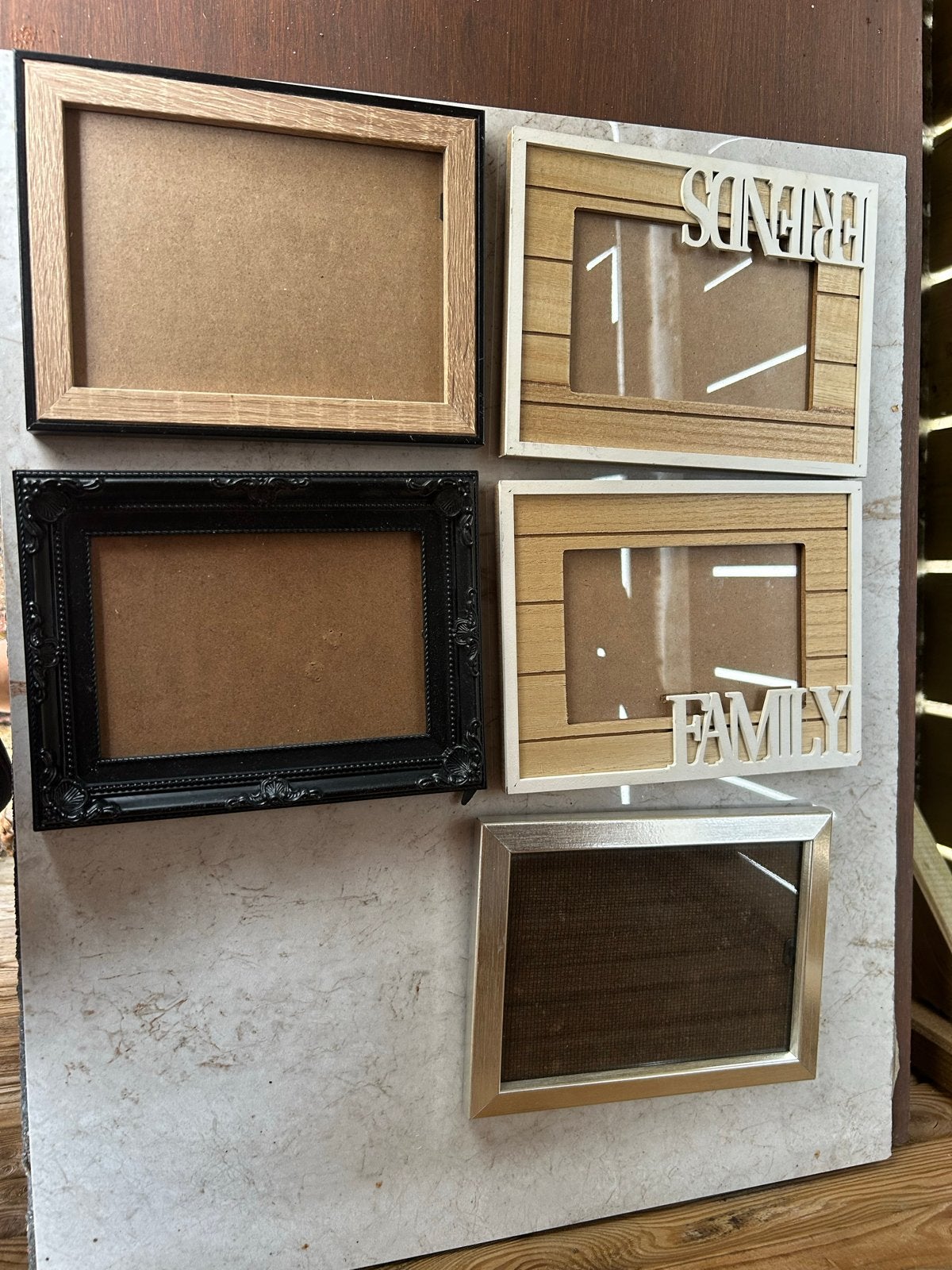 Diverse fotolijstjes - Hout, metaal, kunststof, Ophalen, Gebruikt, Fotolijst, Met glas