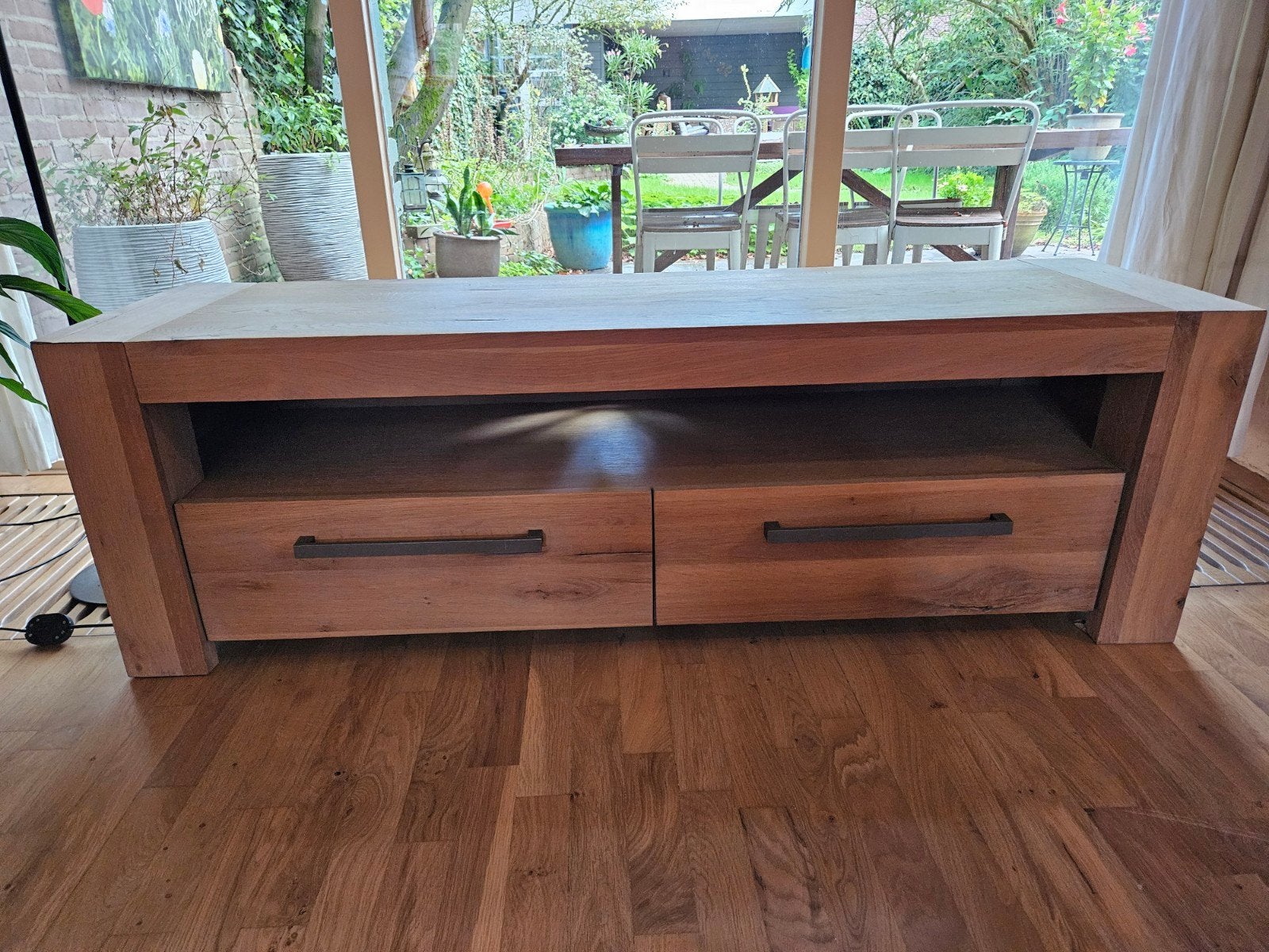 TV-meubel van Eikenhout, Huis en Inrichting, Ophalen, Gebruikt, 150 tot 200 cm, Eikenhout