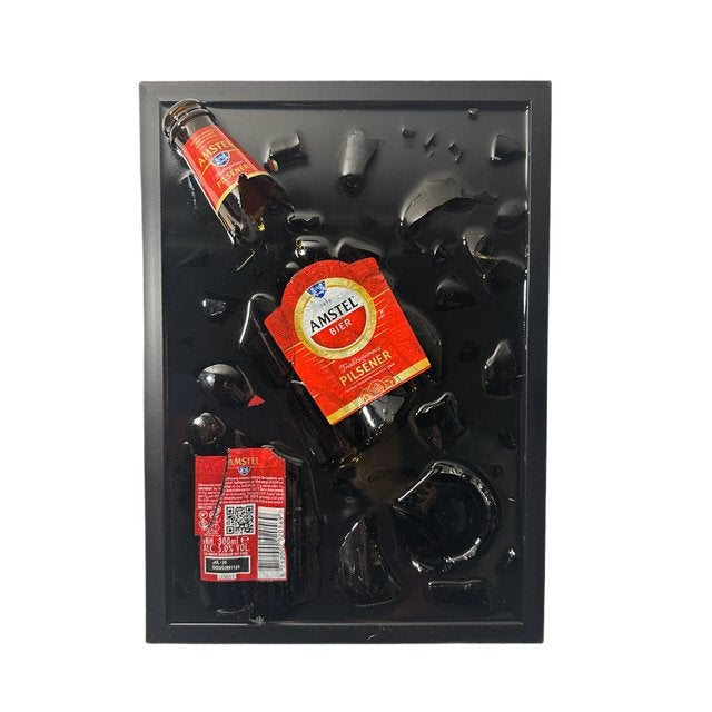 Amstel bier broken bottle schilderij, Ophalen of Verzenden