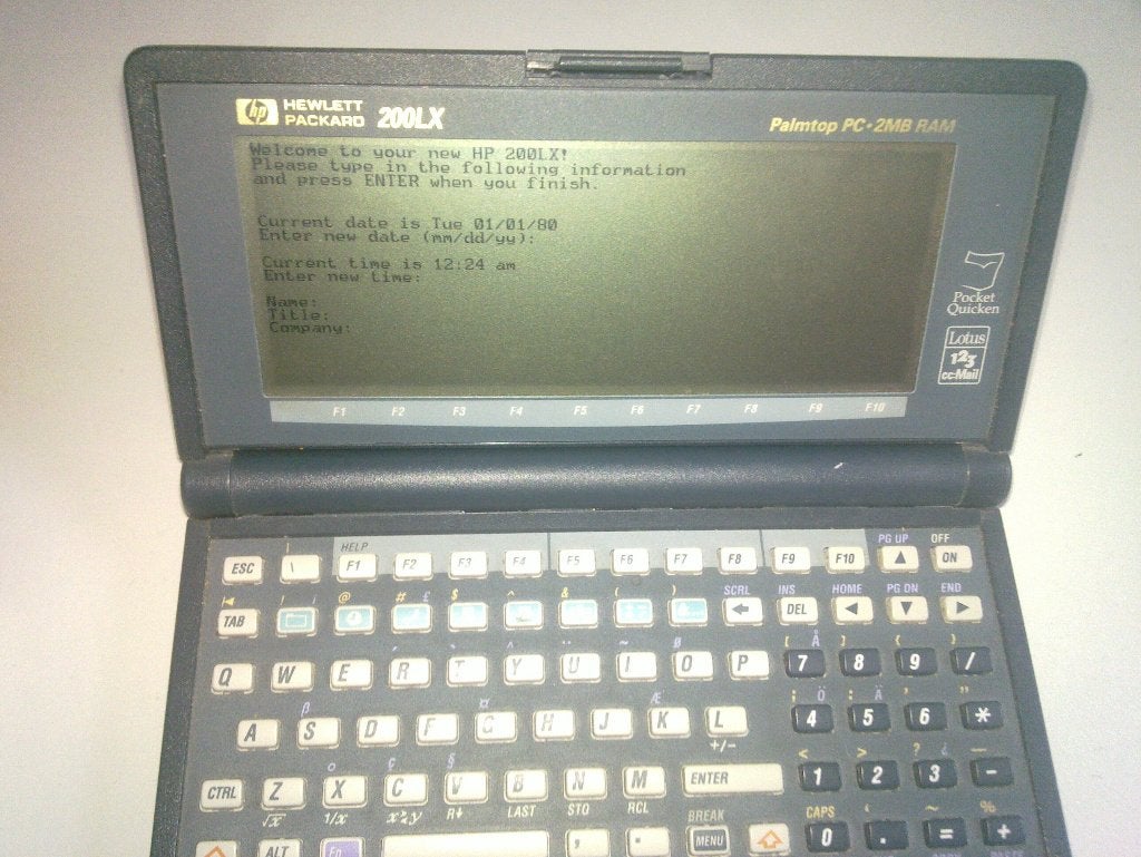 HP 200LX Palmtop, Ophalen