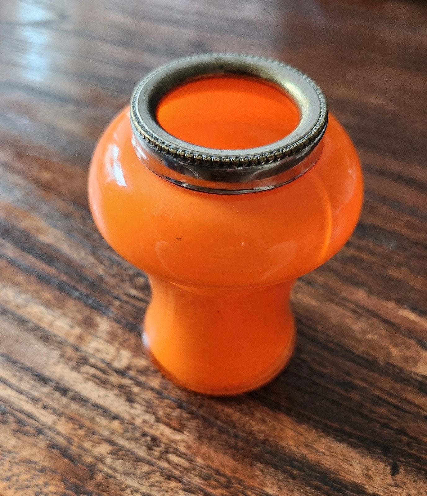 Oranje Art Deco Tango glazen lepel vaasje, Ophalen of Verzenden