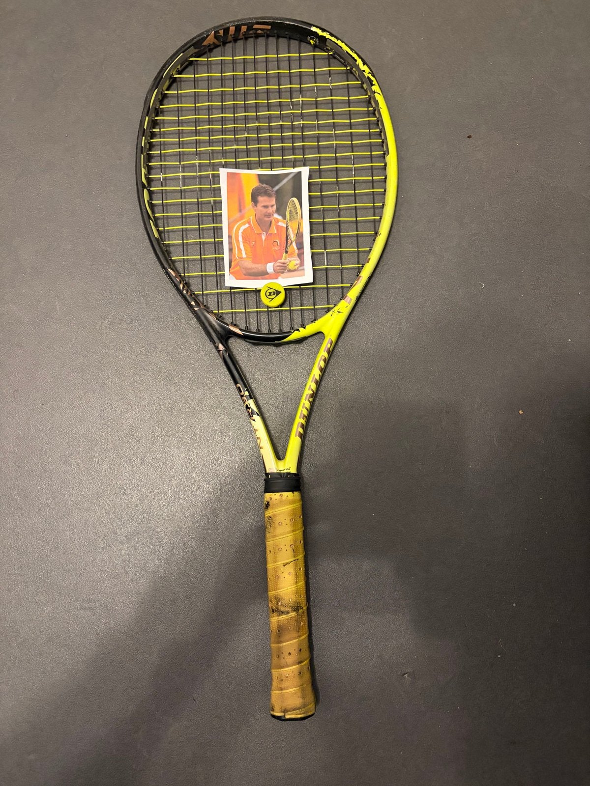 VEILINGITEM: Dunlop racket Wimbledon winnaar Jacco Eltingh, Sport en Fitness, Verzenden, Gebruikt, Racket, Dunlop