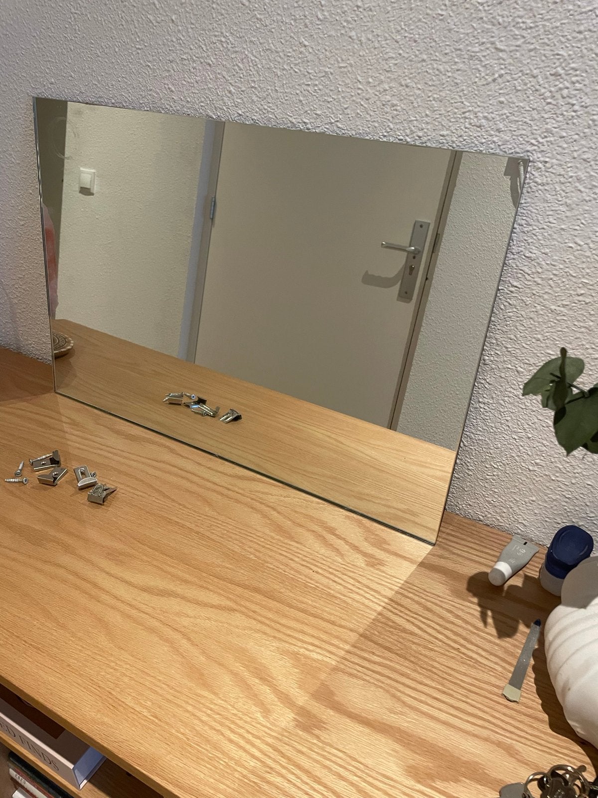 Badkamerspiegel met bevestiging gratis, Huis en Inrichting, Ophalen, Gebruikt, Minder dan 100 cm, Rechthoekig